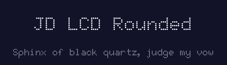 JD LCD Rounded by Jecko Development — Display Font — thumbnail 2
