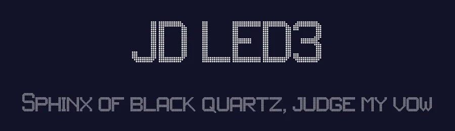 JD LED3 by Jecko Development — Display Font — thumbnail 2