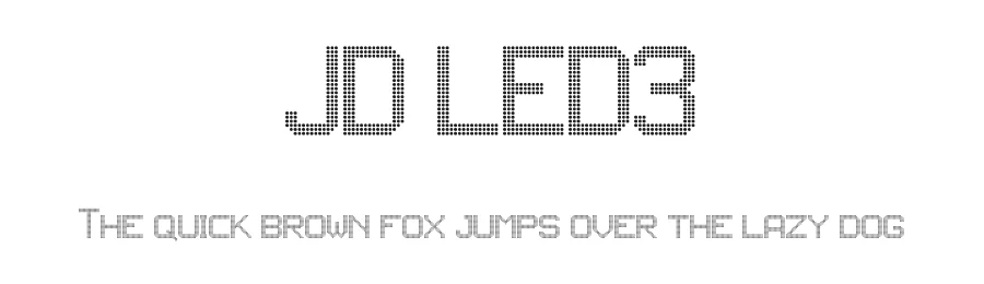 JD LED3 by Jecko Development — Display Font