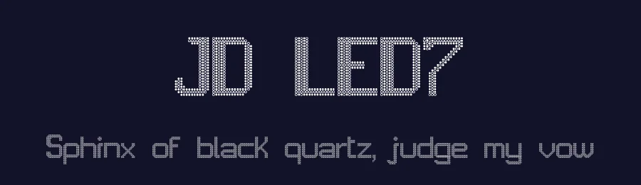 JD LED7 by Jecko Development — Display Font — thumbnail 2