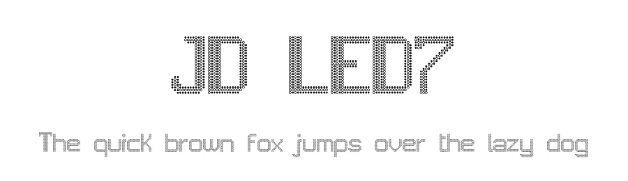 JD LED7 by Jecko Development — Display Font