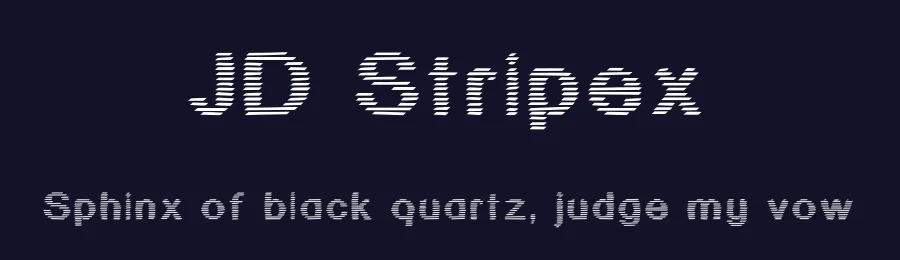 JD Stripex by Jecko Development — Decorative Font — thumbnail 2