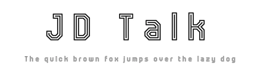 JD Talk by Jecko Development — Display Font