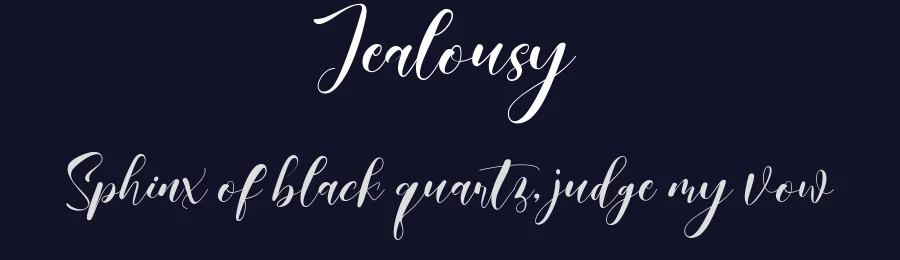 Jealousy by LOPERTYPE by VAIMINIT — Script Handwritten Font — thumbnail 2