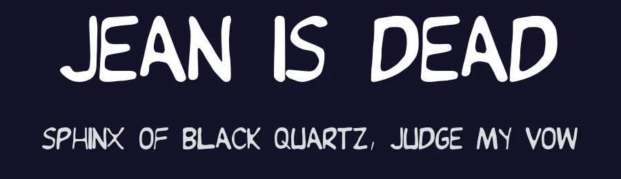 Jean is Dead by Bleeding Edges — Decorative Font — thumbnail 2