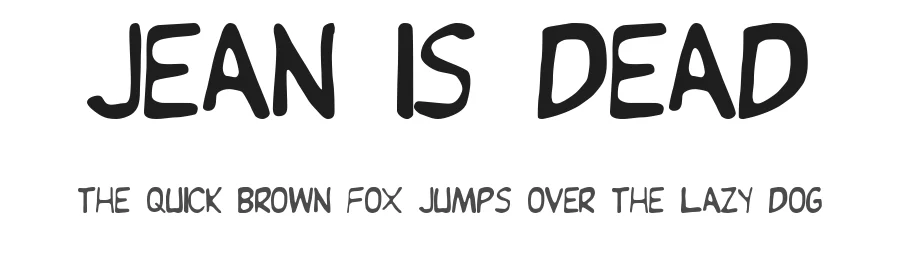 Jean is Dead by Bleeding Edges — Decorative Font