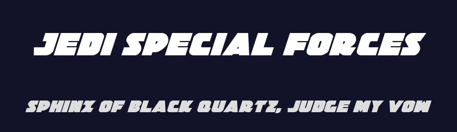Jedi Special Forces by Iconian Fonts — Display Font — thumbnail 2