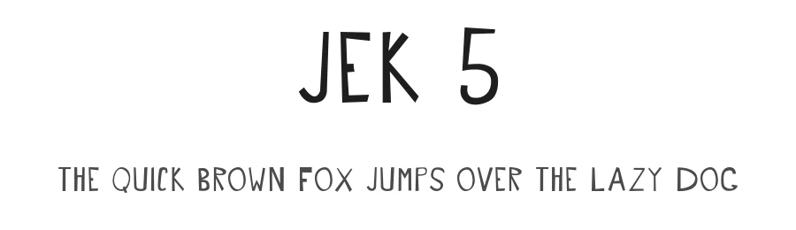Jek 5 by Lmnd — Decorative Font