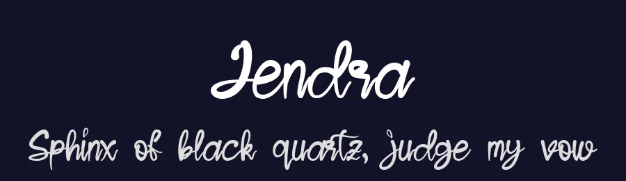 Jendra by Dankin' Don — Script Handwritten Font — thumbnail 2
