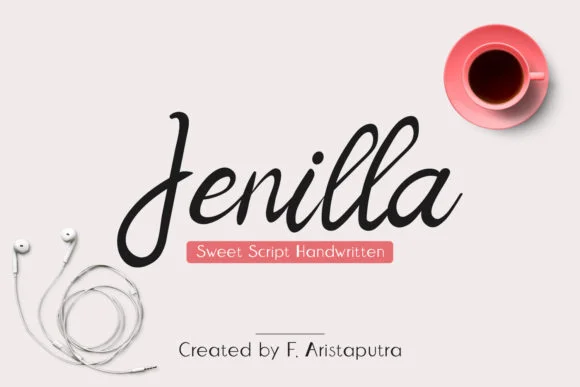 Jenilla Font by Faristaputra — Script Handwritten Font