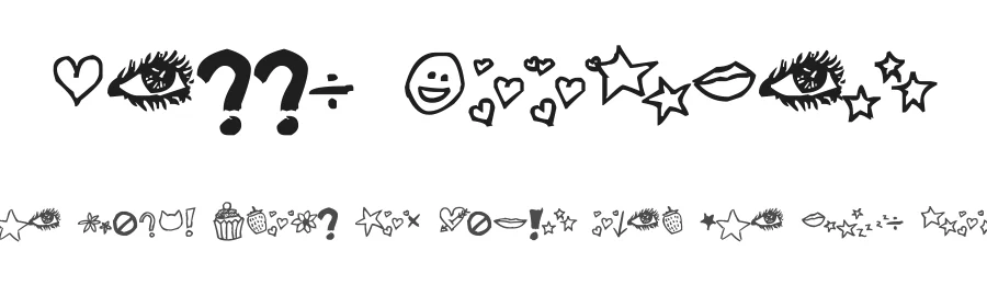 Jenny Doodles by Jenny Sandwich — Dingbats Font