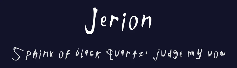 Jerion by Jea — Script Handwritten Font — thumbnail 2