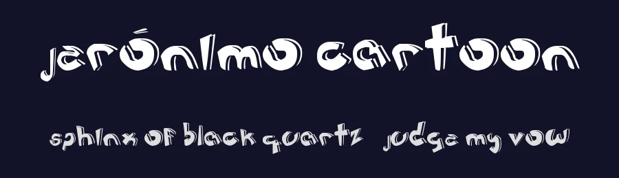 Jerónimo Cartoon by Edgar Jerönimo Navarrete Ureña — Decorative Font — thumbnail 2