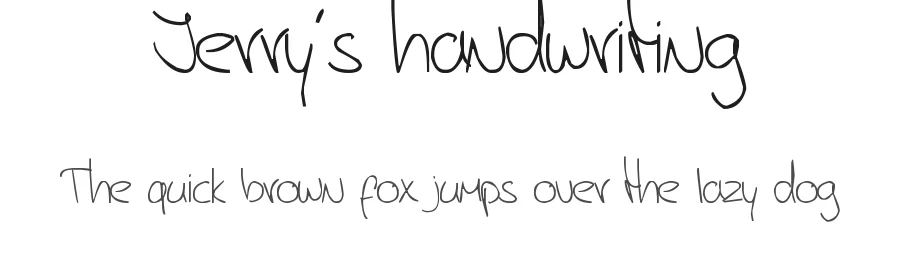 Jerry's handwriting