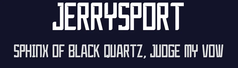 Jerrysport by ghielzact — Decorative Font — thumbnail 2