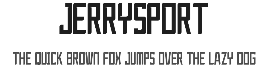 Jerrysport by ghielzact — Decorative Font