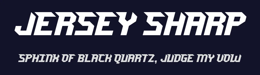 Jersey Sharp by Jayde Garrow — Display Font — thumbnail 2