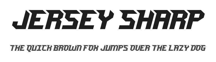 Jersey Sharp by Jayde Garrow — Display Font