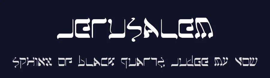 Jerusalem by Iconian Fonts — Decorative Font — thumbnail 2