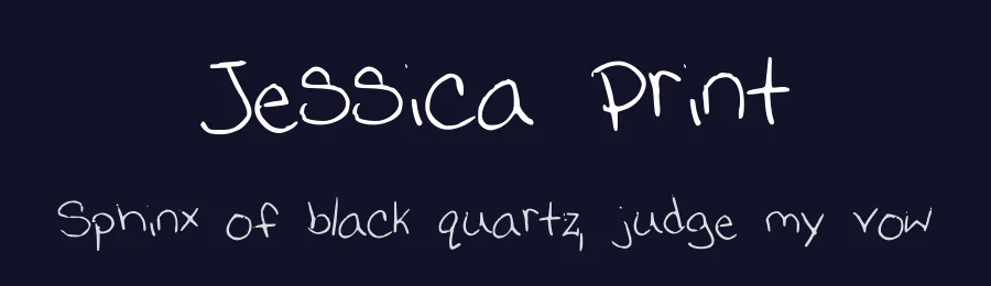 Jessica Print by Jessica — Script Handwritten Font — thumbnail 2