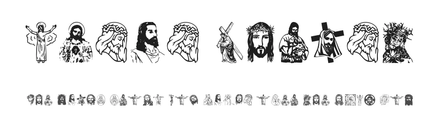 Jesus Christ by Woodcutter — Dingbats Font