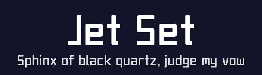 Jet Set by Captain Falcon — Display Font — thumbnail 2
