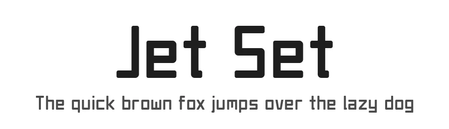 Jet Set by Captain Falcon β Display Font