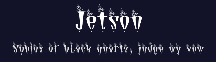 Jetson by Shrine Of Isis Font Foudry — Decorative Font — thumbnail 2