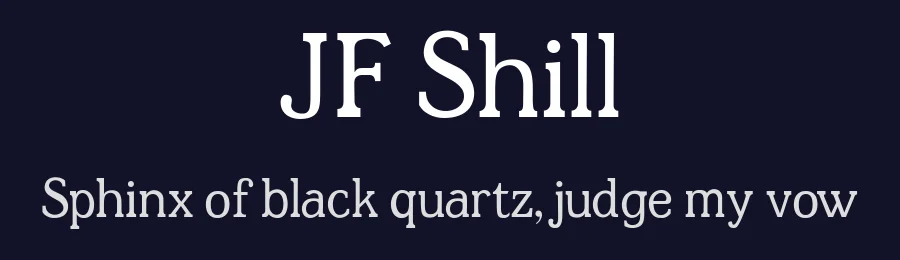 JF Shill by K. Bishop Massey — Serif Font — thumbnail 2