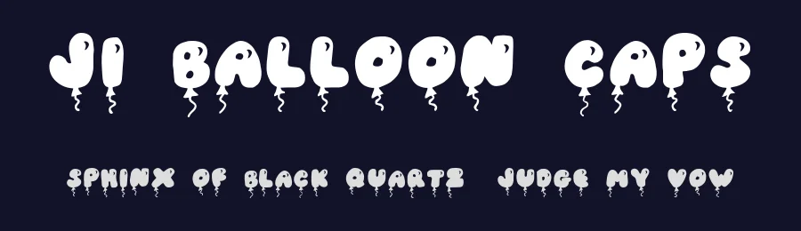 JI Balloon Caps by Jeri Ingalls — Decorative Font — thumbnail 2
