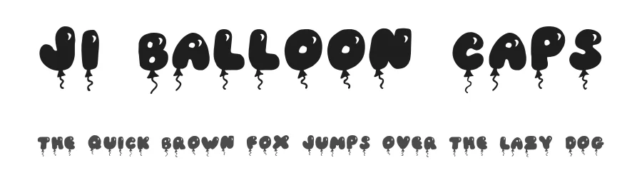 JI Balloon Caps by Jeri Ingalls — Decorative Font
