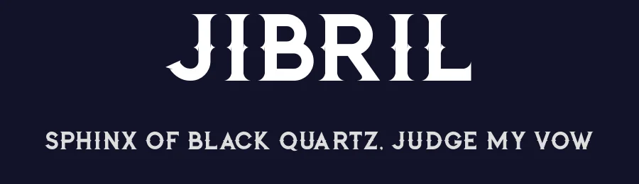 Jibril by Peter Olexa — Decorative Font — thumbnail 2