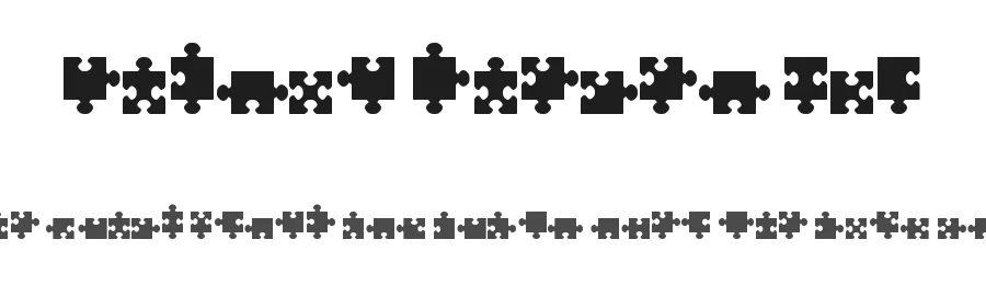 Jigsaw Pieces TFB by zanatlija — Dingbats Font