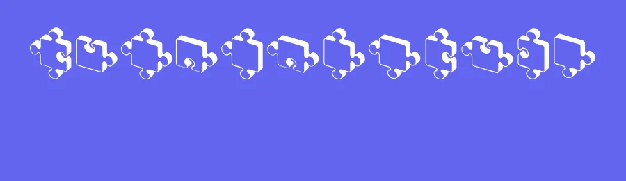 Jigsaw Puzzles 3D by Vladimir Nikolic — Dingbats Font — thumbnail 3