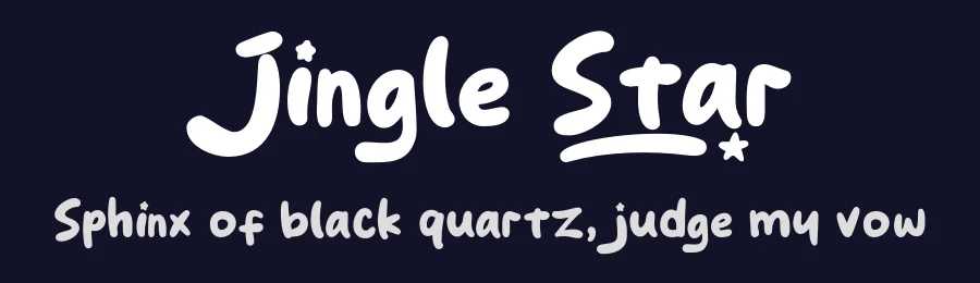 Jingle Star by Khurasan — Decorative Font — thumbnail 2