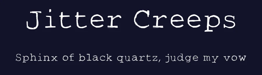 Jitter Creeps by Miles Snook — Decorative Font — thumbnail 2