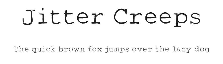 Jitter Creeps by Miles Snook β Decorative Font