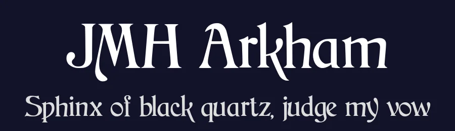 JMH Arkham by Jorge Morón — Decorative Font — thumbnail 2