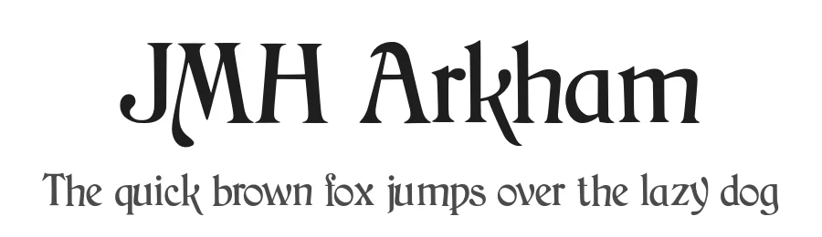 JMH Arkham by Jorge Morón — Decorative Font