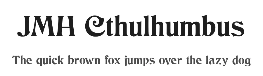 JMH Cthulhumbus by Jorge Morón — Decorative Font