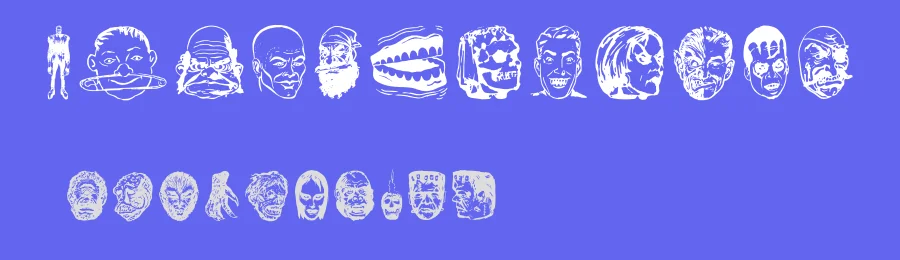 JMH Eerie Dingbats by Jorge Morón — Dingbats Font — thumbnail 3
