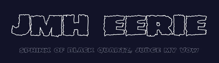 JMH Eerie by Jorge Morón — Decorative Font — thumbnail 2