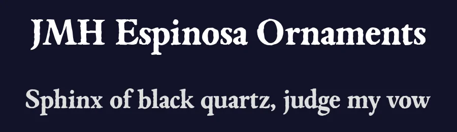 JMH Espinosa Ornaments by Jorge Morón — Dingbats Font — thumbnail 2