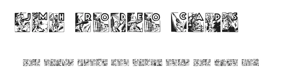 JMH Rodeo Caps3 by Jorge MorΓ³n β Decorative Font
