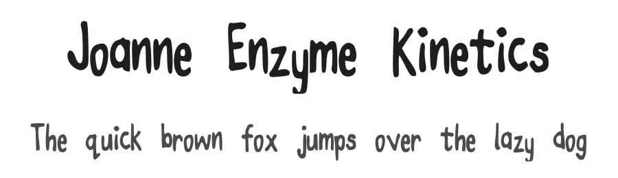 Joanne Enzyme Kinetics