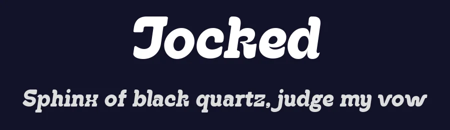 Jocked by Glyphminds Studios — Decorative Font — thumbnail 2