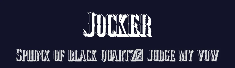 Jocker by Craft Supply Co. — Decorative Font — thumbnail 2