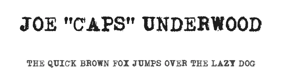 Joe "Caps" Underwood by Phelan Riessen — Decorative Font
