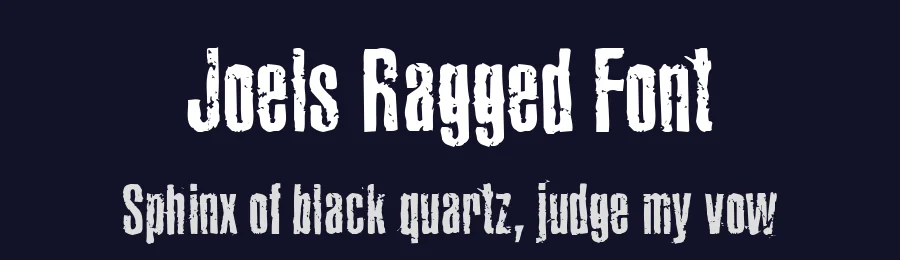 Joels Ragged Font by Joel Merritt — Decorative Font — thumbnail 2