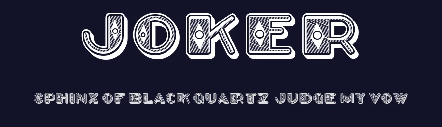 Joker by Vladimir Nikolic — Decorative Font — thumbnail 2